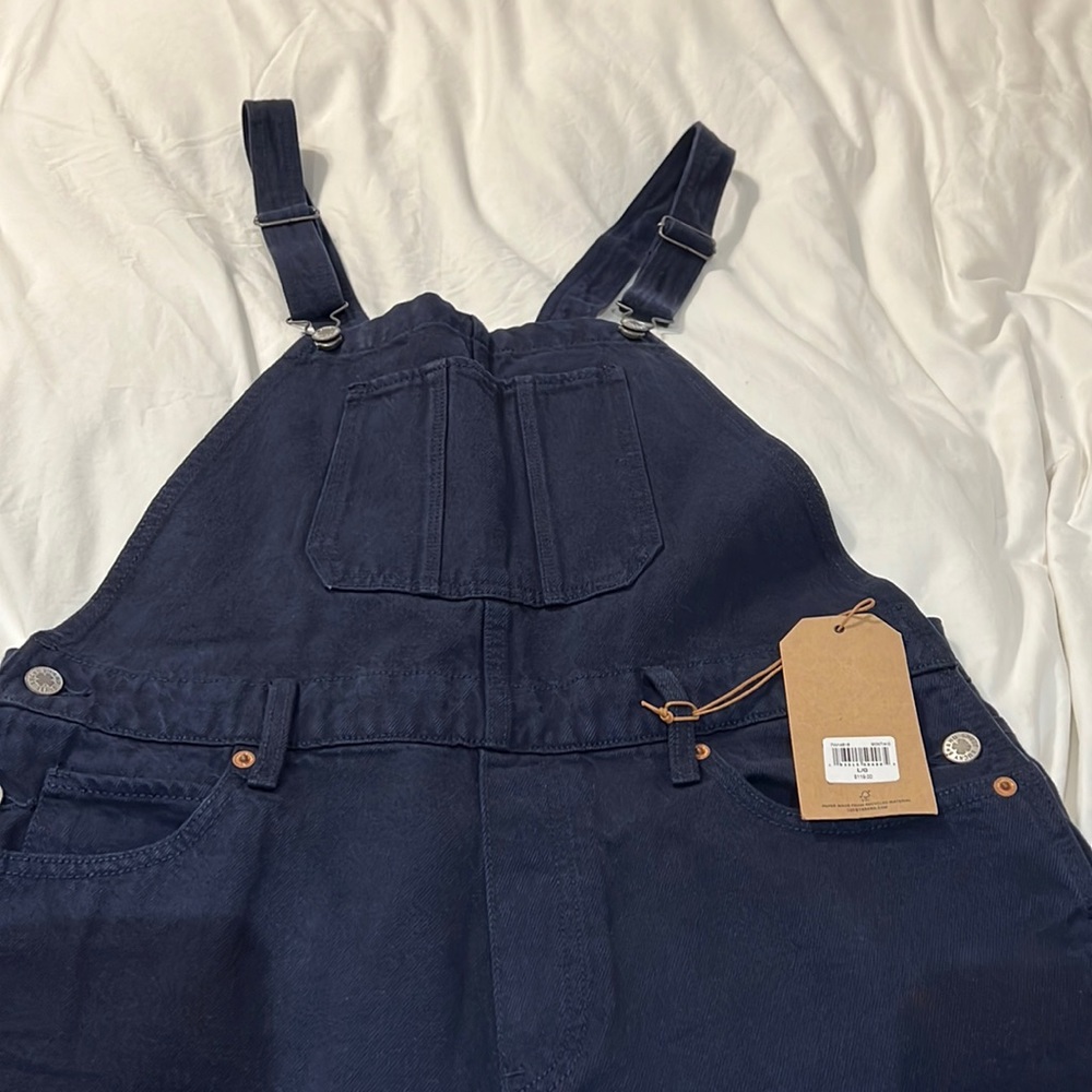 Lucky Brand Overalls NWT LARGE Navy